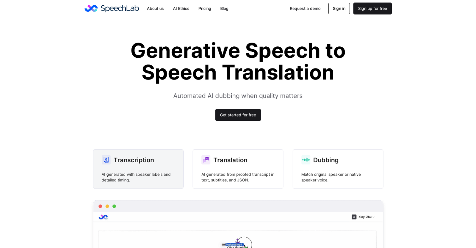 Speechlab website