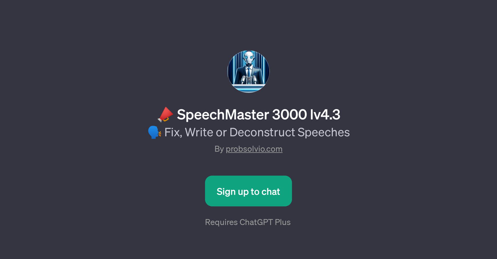 SpeechMaster 3000 lv4.3 website