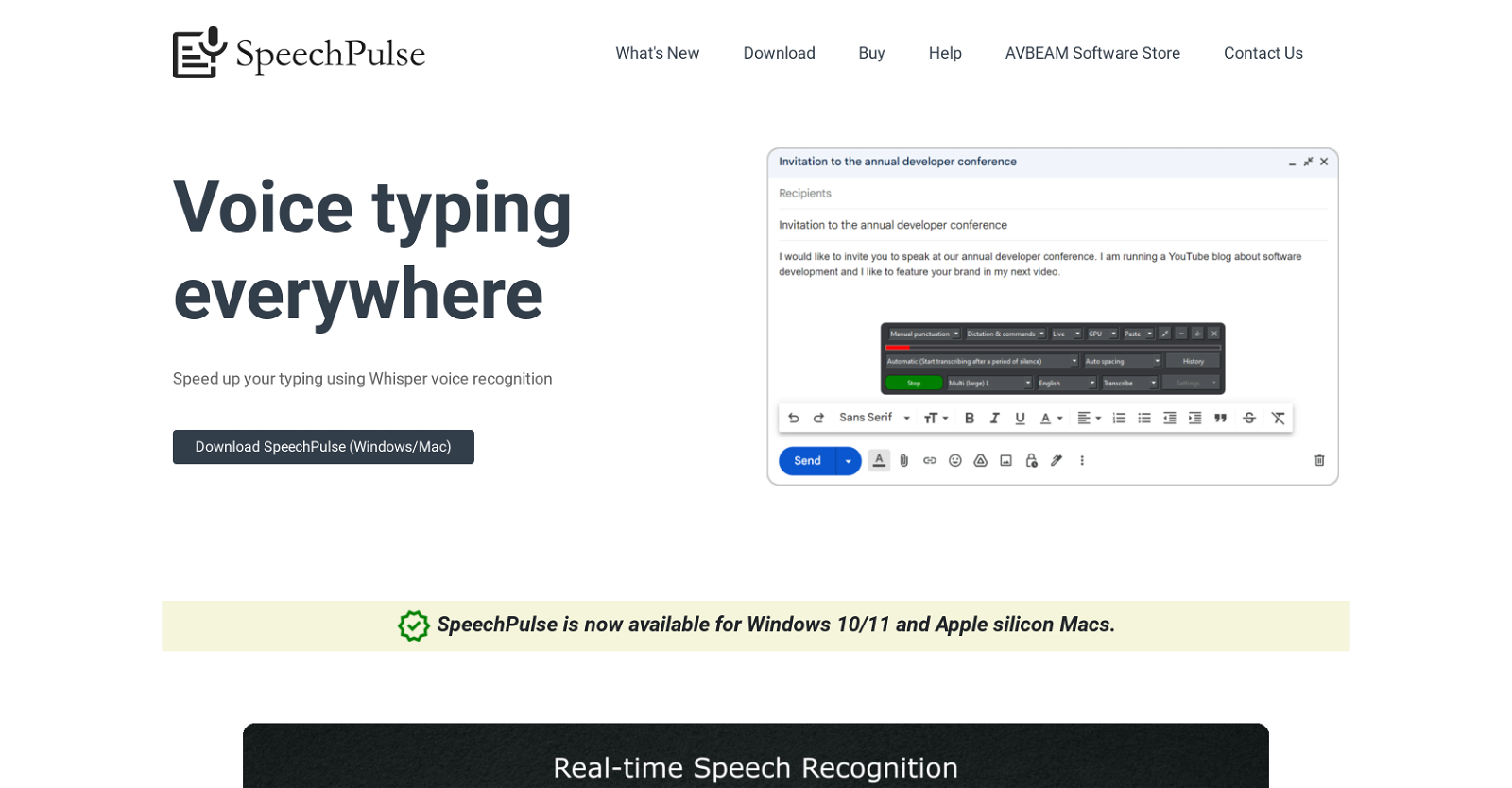 SpeechPulse website