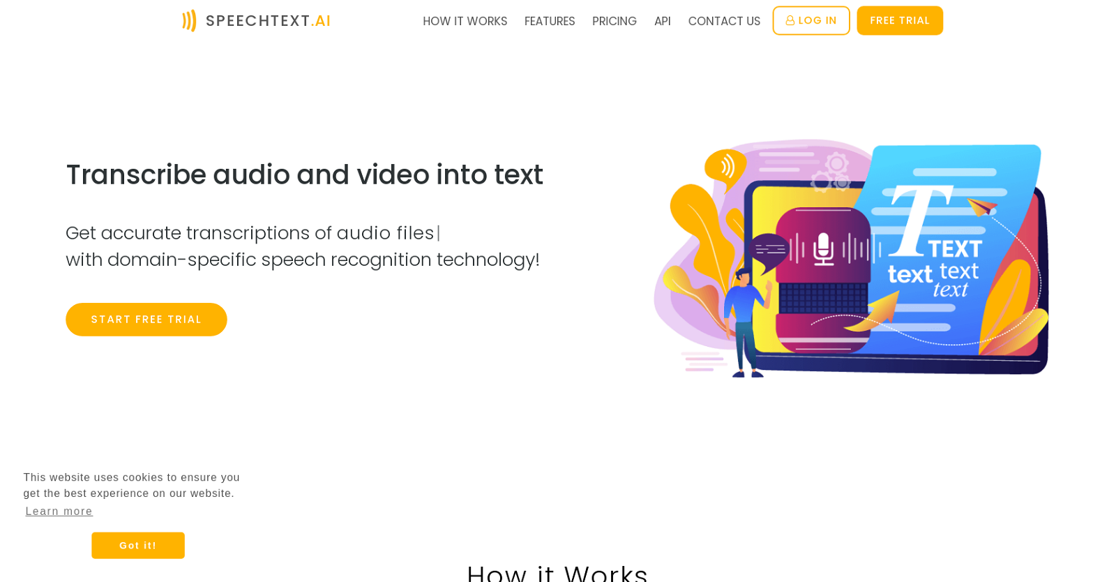 SpeechText website
