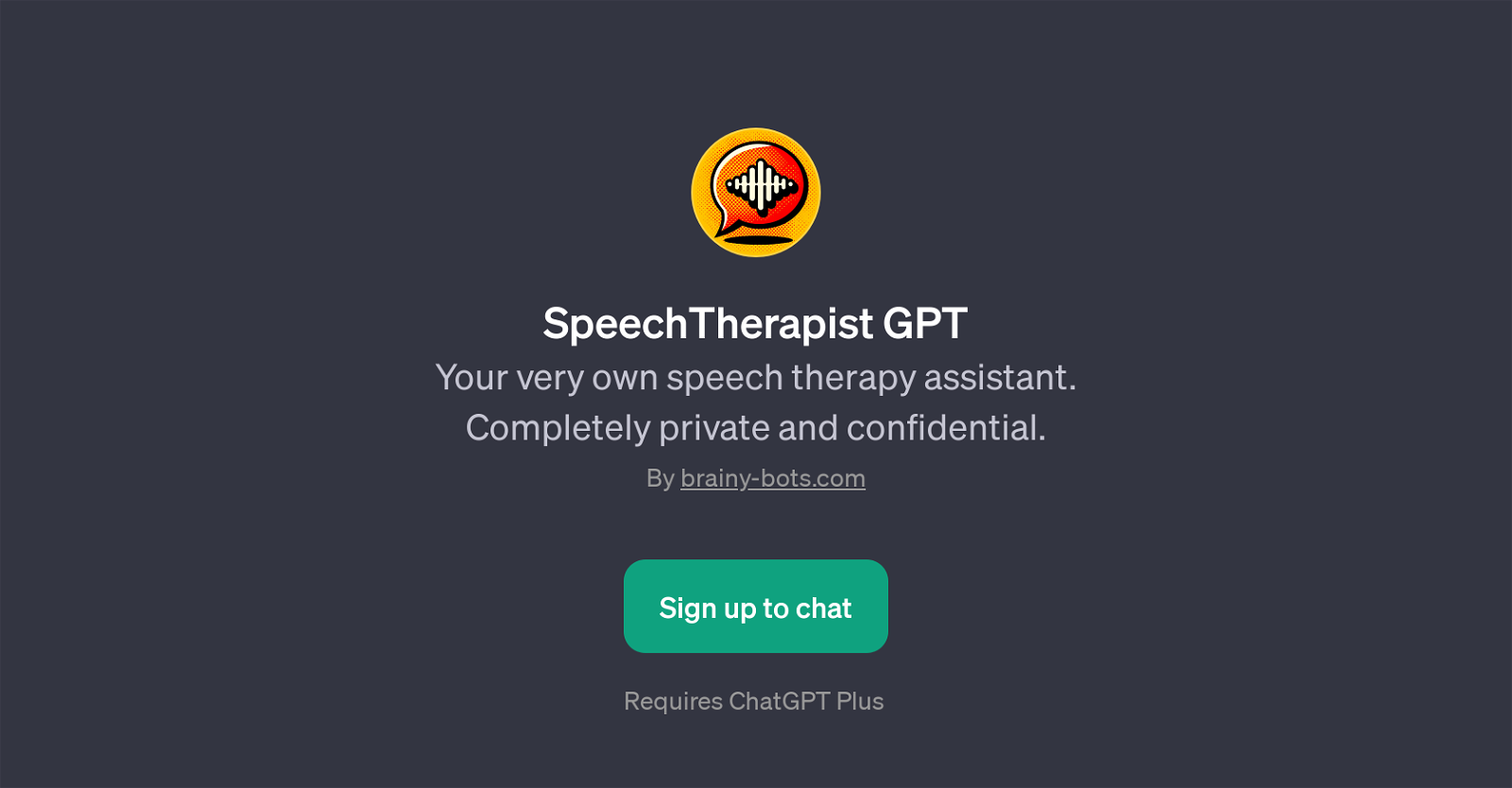SpeechTherapist GPT website
