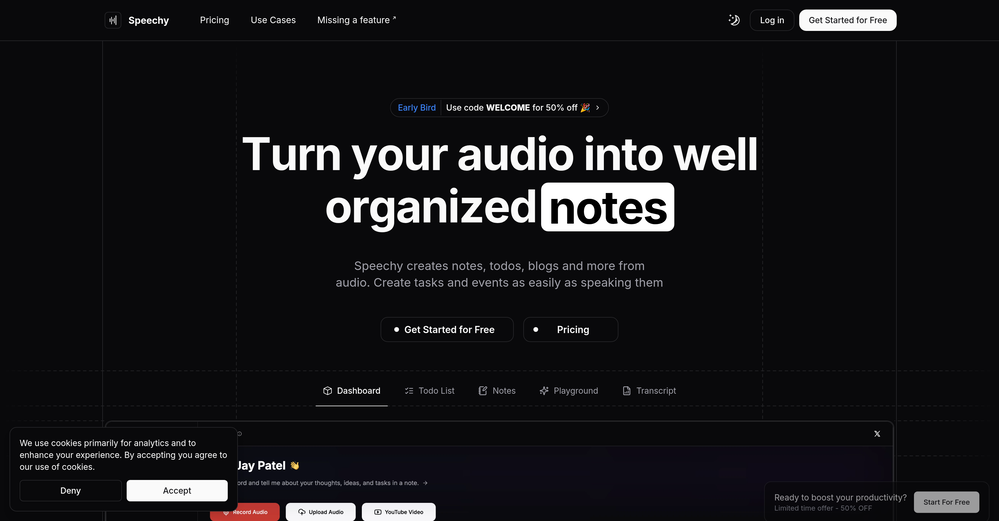 Speechy website