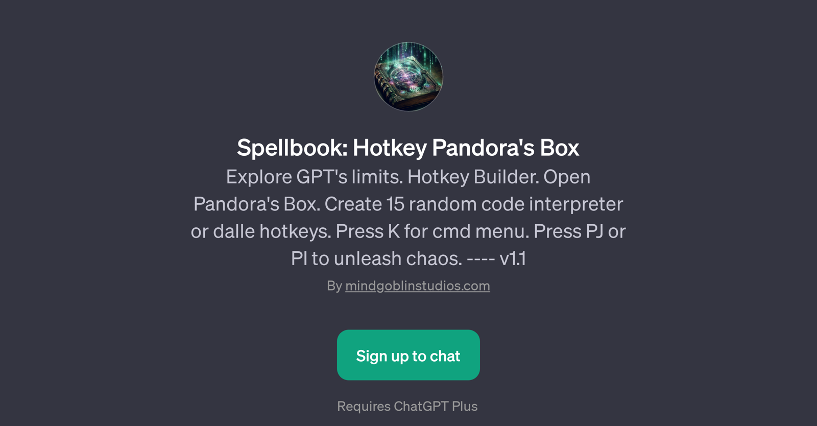 Spellbook: Hotkey Pandora's Box website