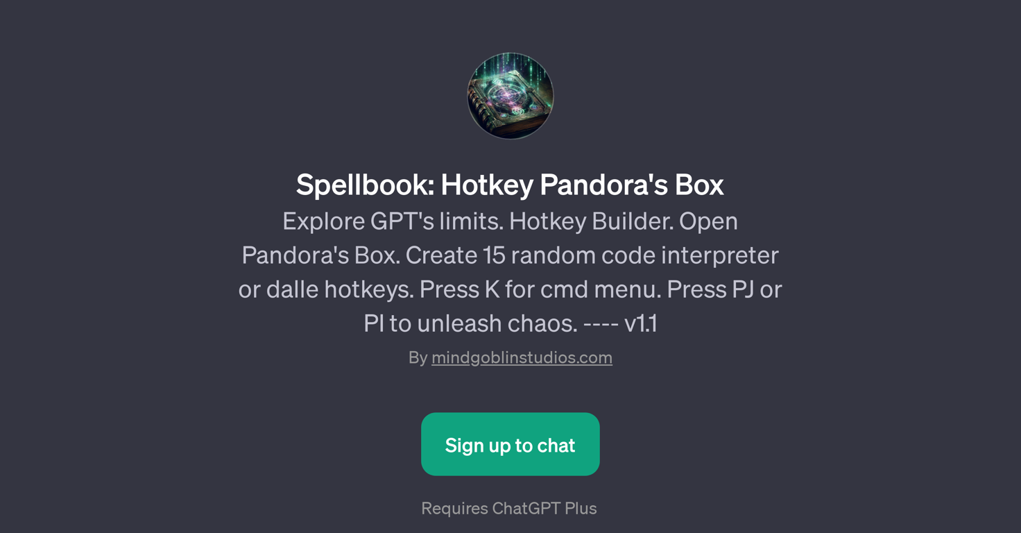 Spellbook: Hotkey Pandora's Box website