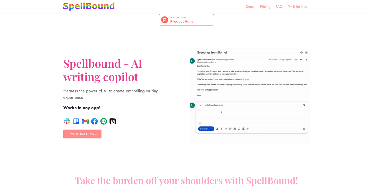 Spellbound website
