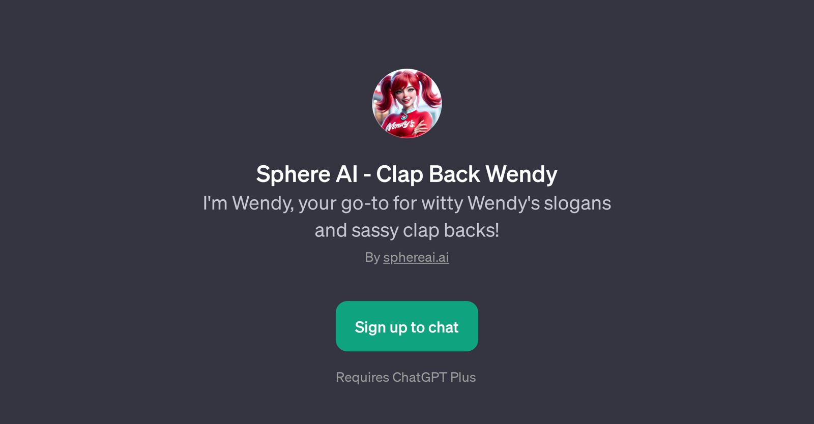 Sphere AI - Clap Back Wendy website