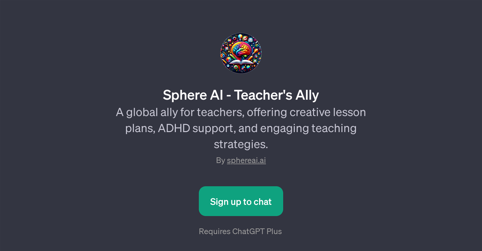 Sphere AI - Teacher's Ally website