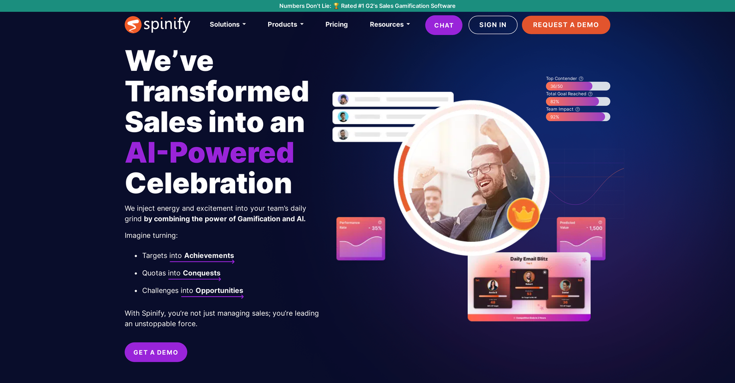 Spinify website