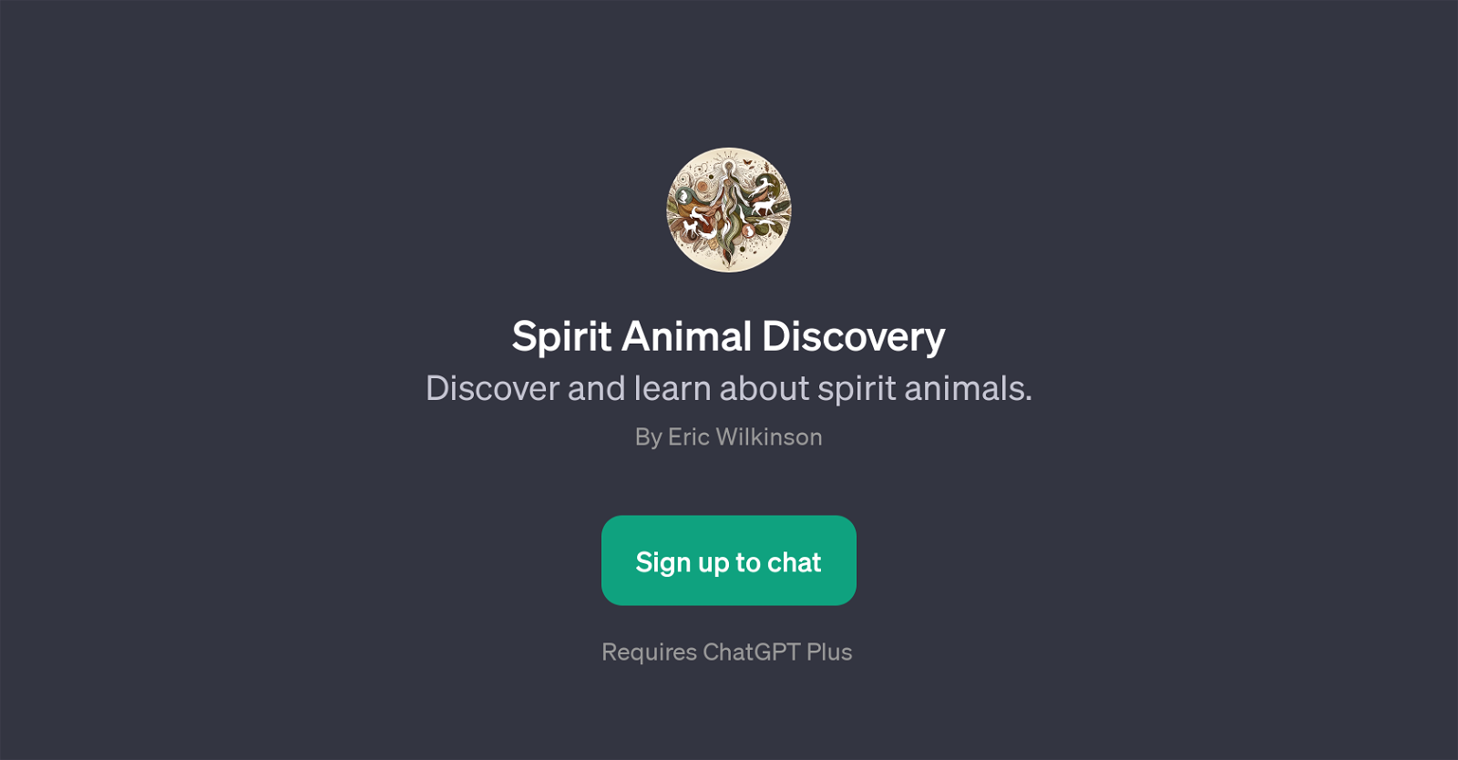 Spirit Animal Discovery website