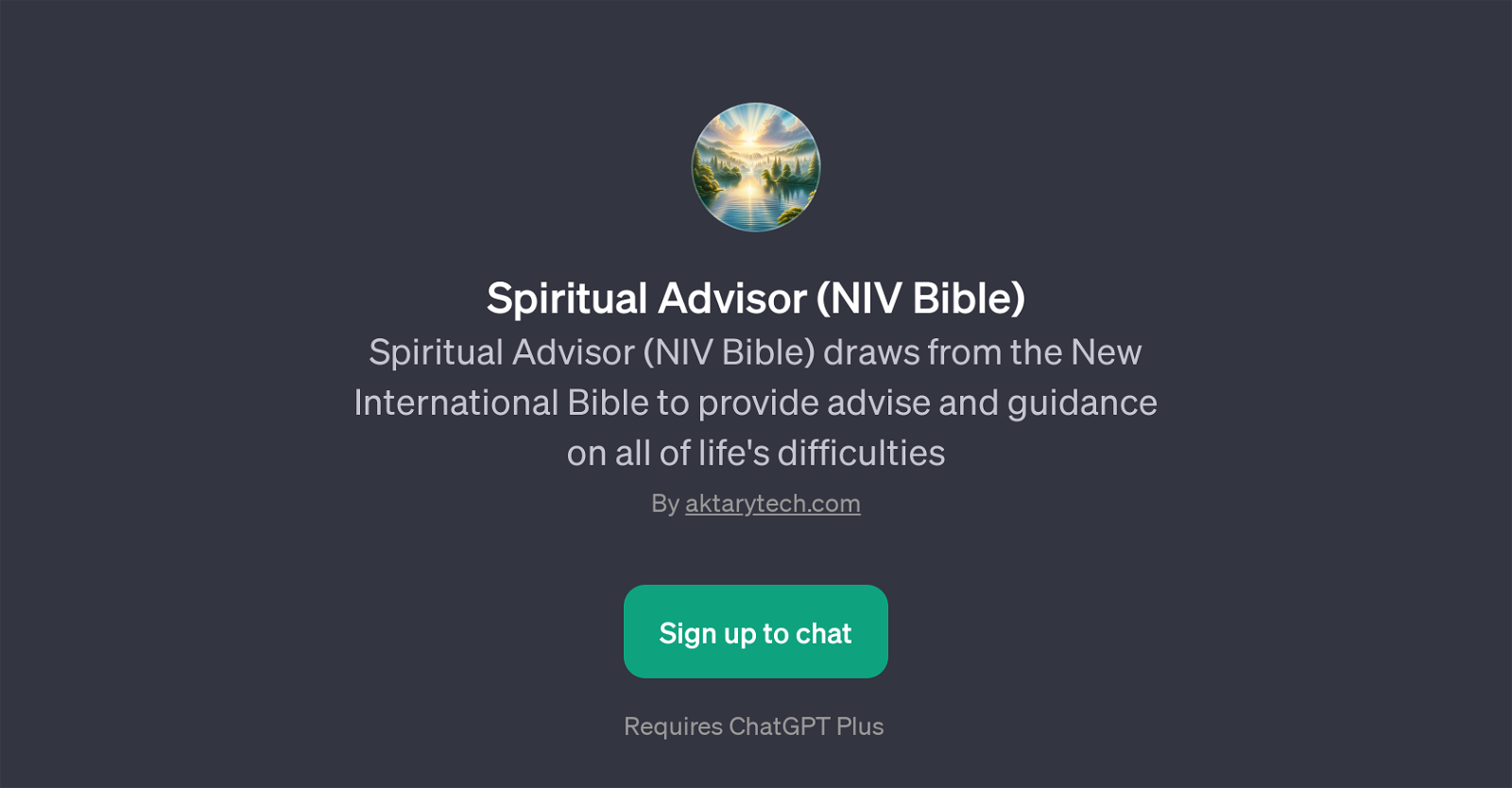 Spiritual Advisor (NIV Bible) website