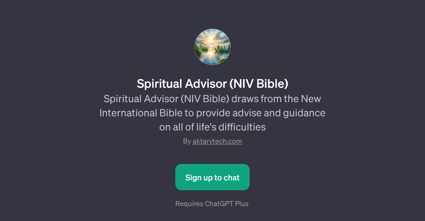 Spiritual Advisor (NIV Bible) website