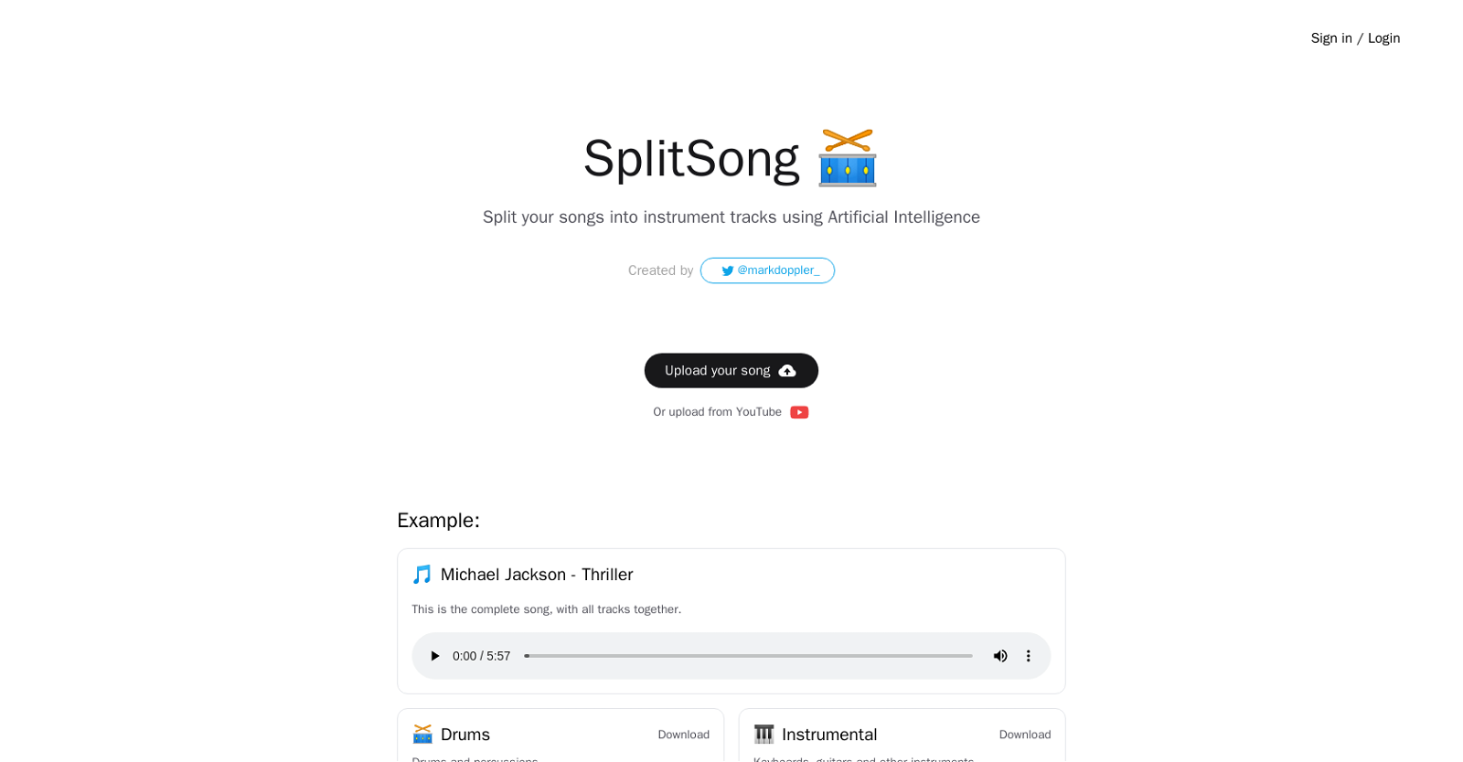 SplitSong website