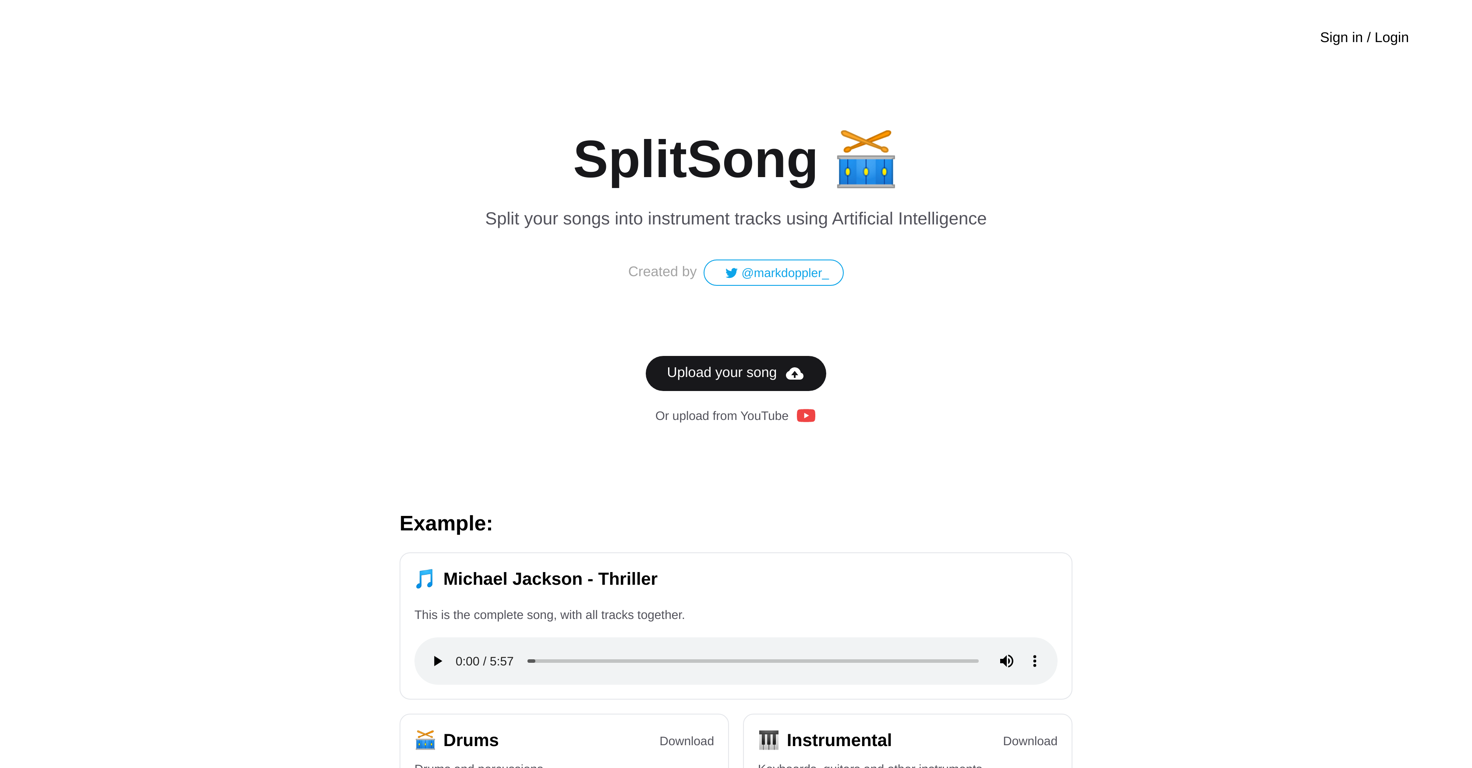 SplitSong website