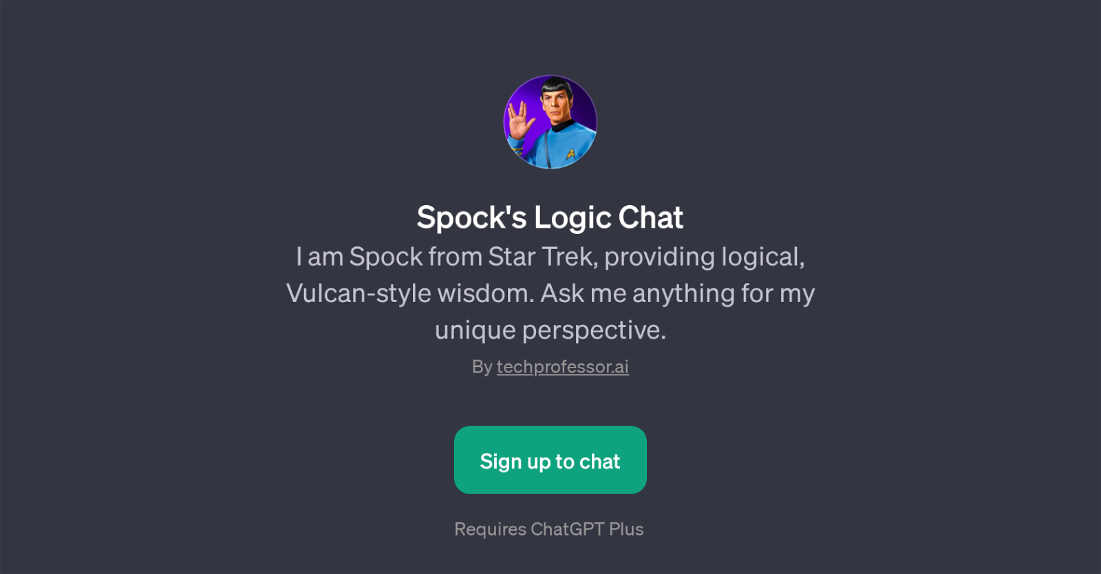 Spock's Logic Chat website