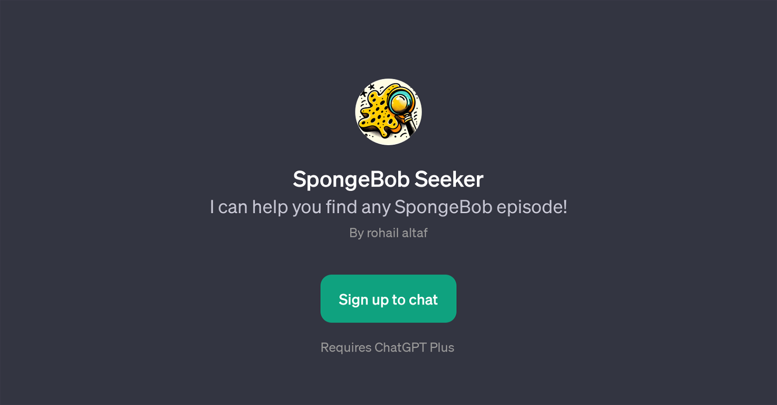 SpongeBob Seeker website