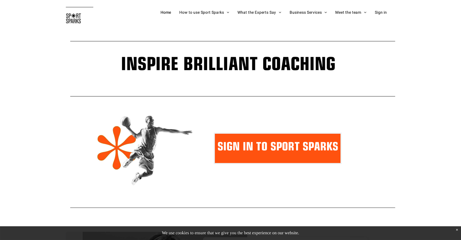Sport Sparks website