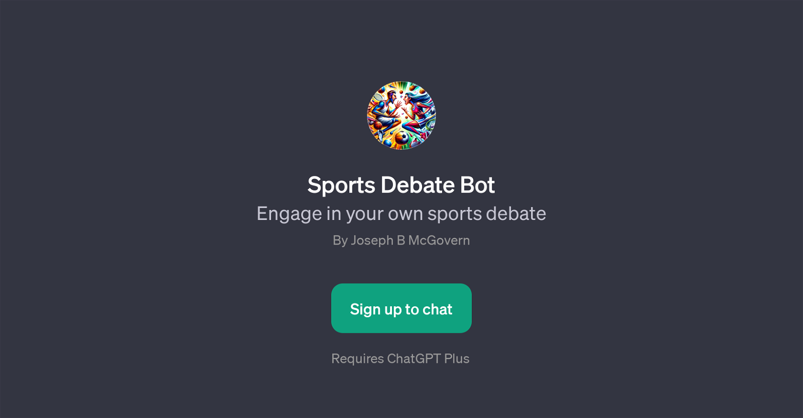 Sports Debate Bot website