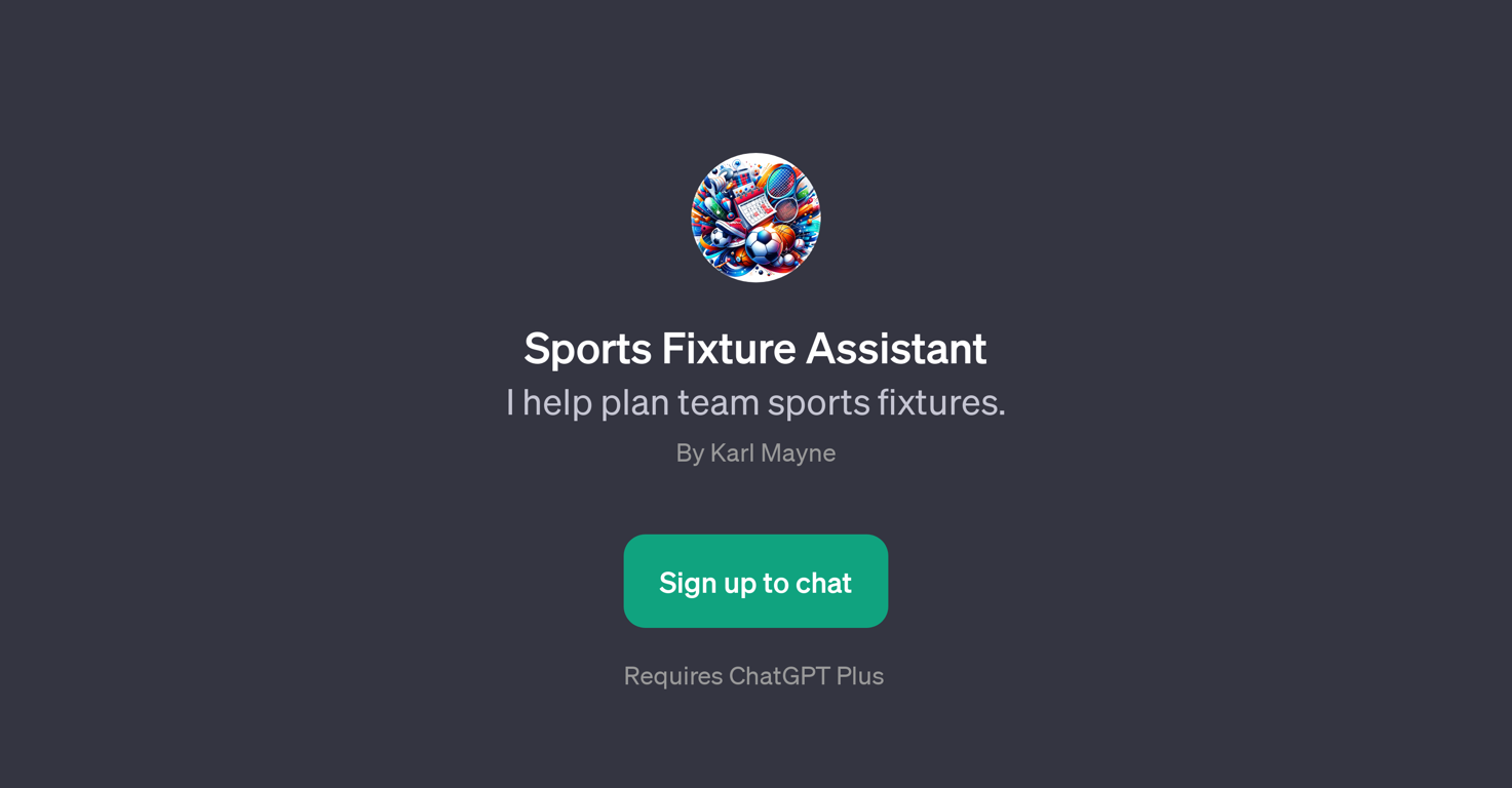 Sports Fixture Assistant website