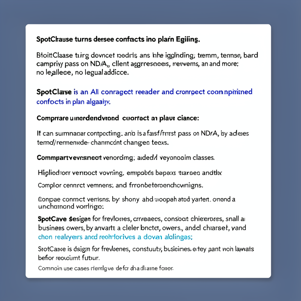 SpotClause website