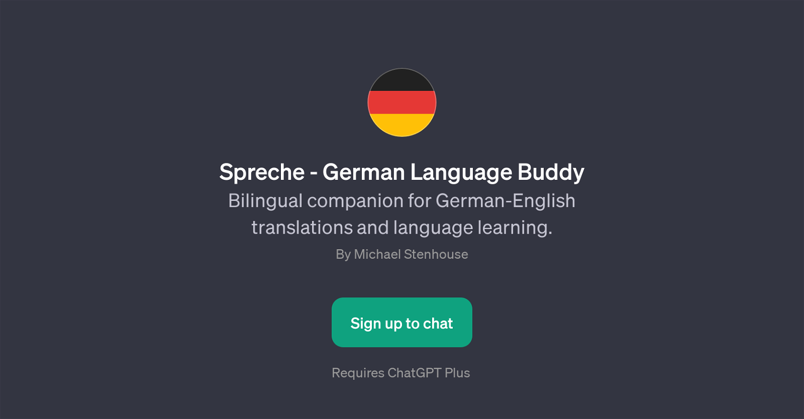 Spreche - German Language Buddy website
