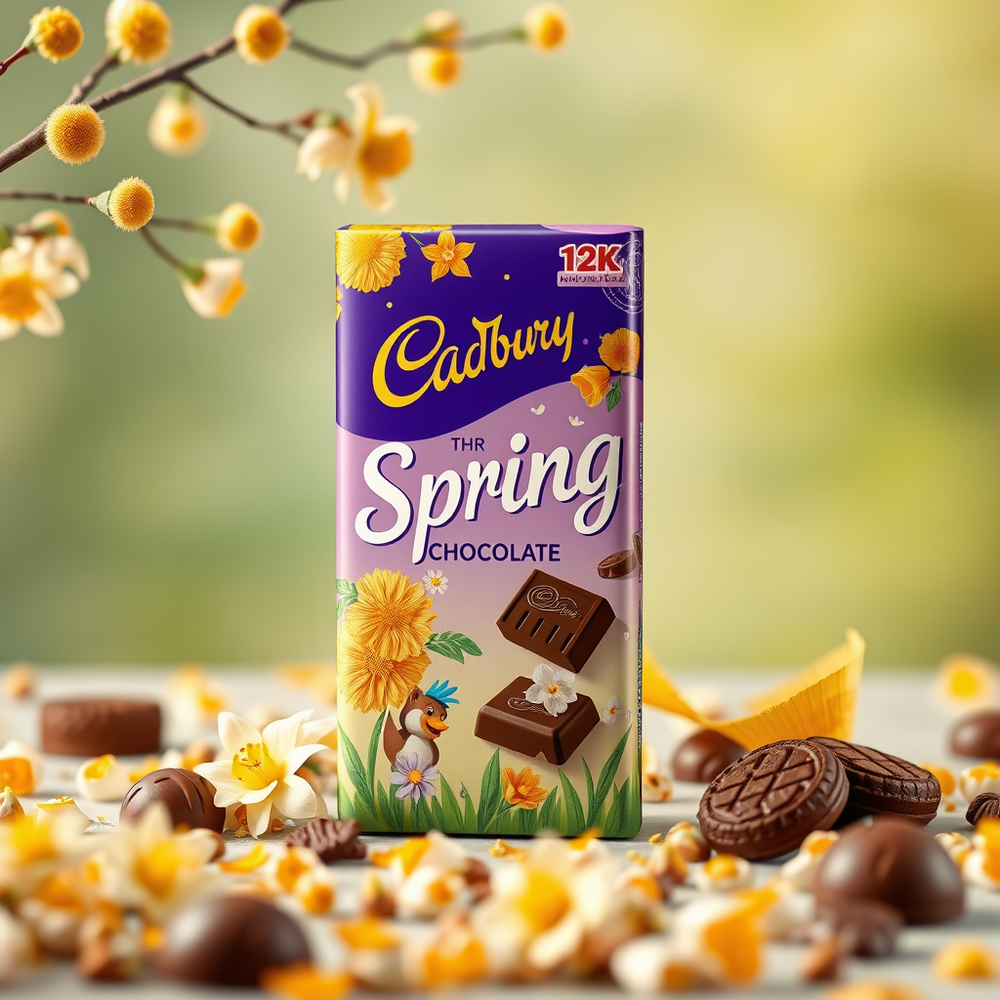 Spring Cadbury chocolate product and packaging design website