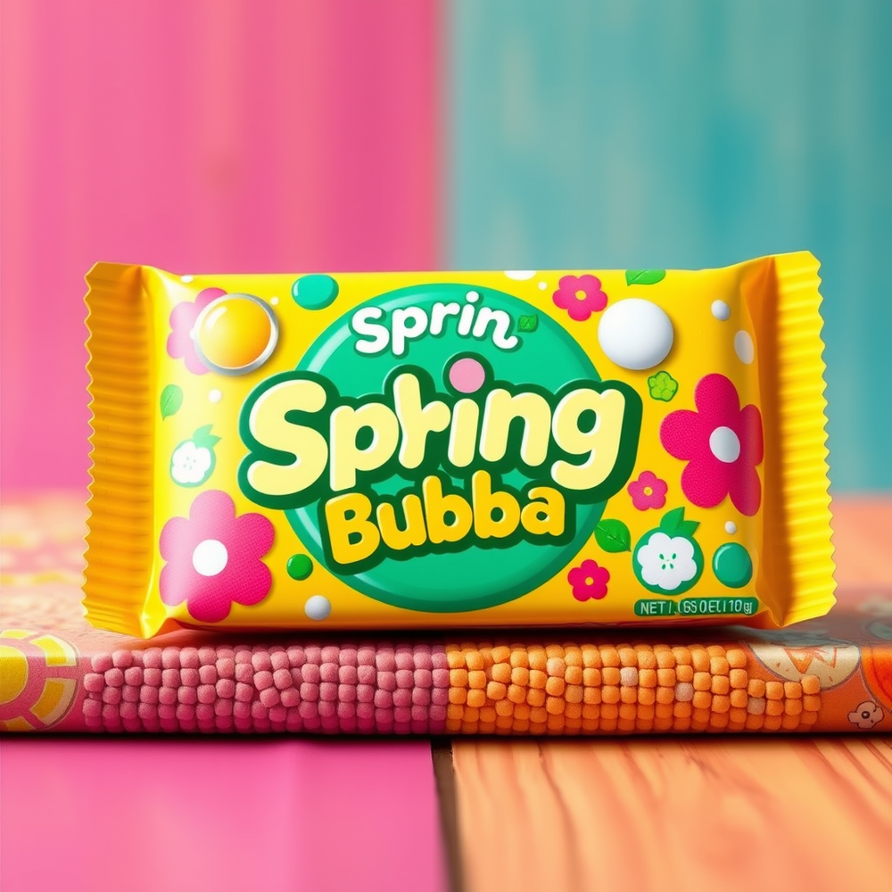 Spring Hubba Bubba Bubble gum product and packaging design website