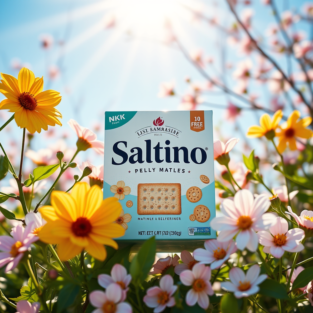 Spring product and packaging design for Premium Saltines website