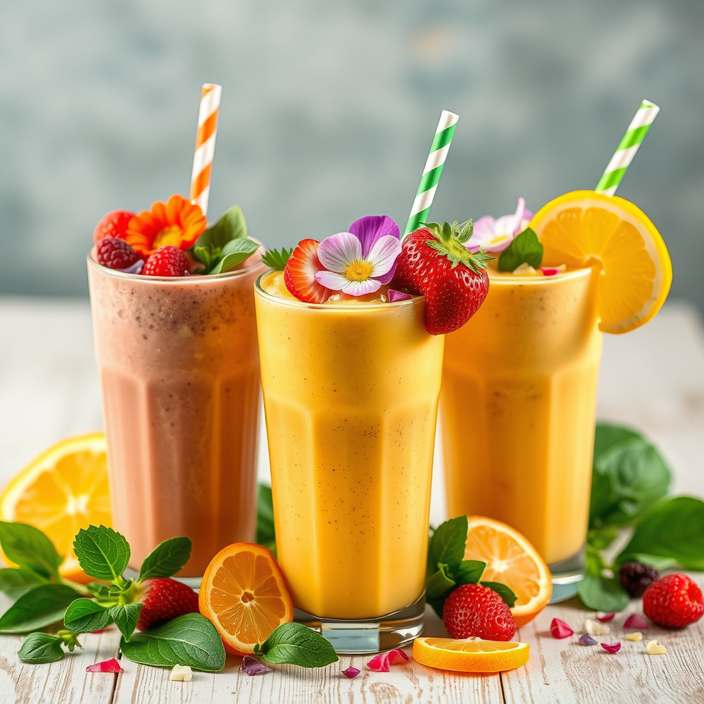 Spring Smoothie designs and toppings website