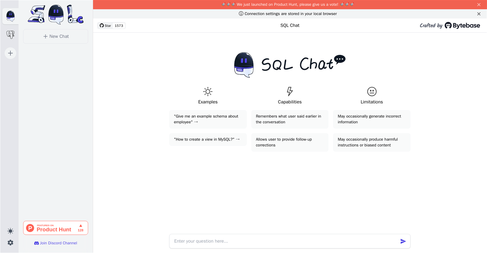 SQL Chat website