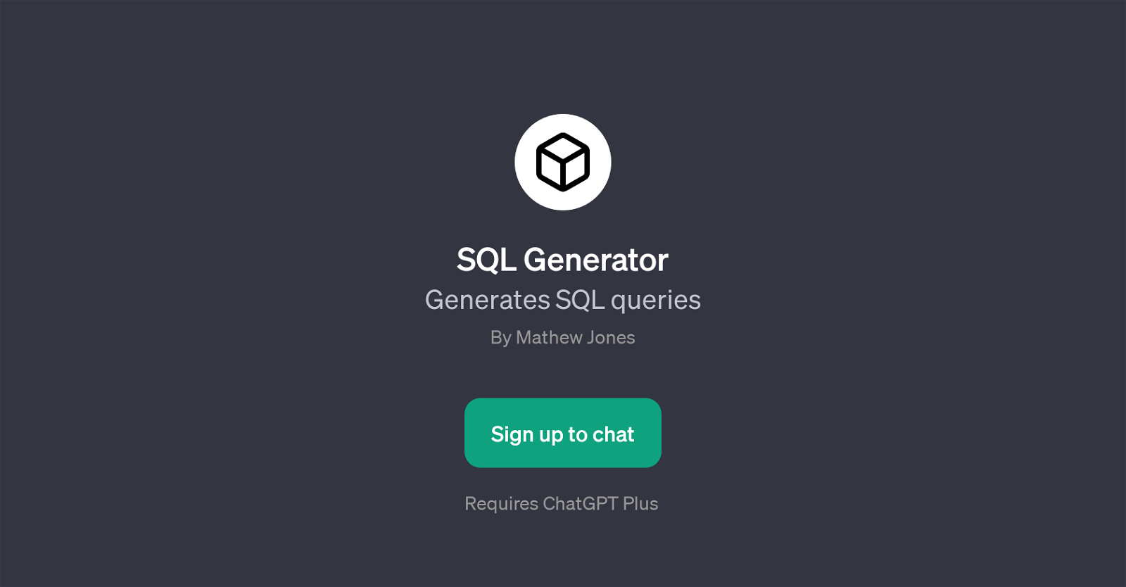 SQL Generator website