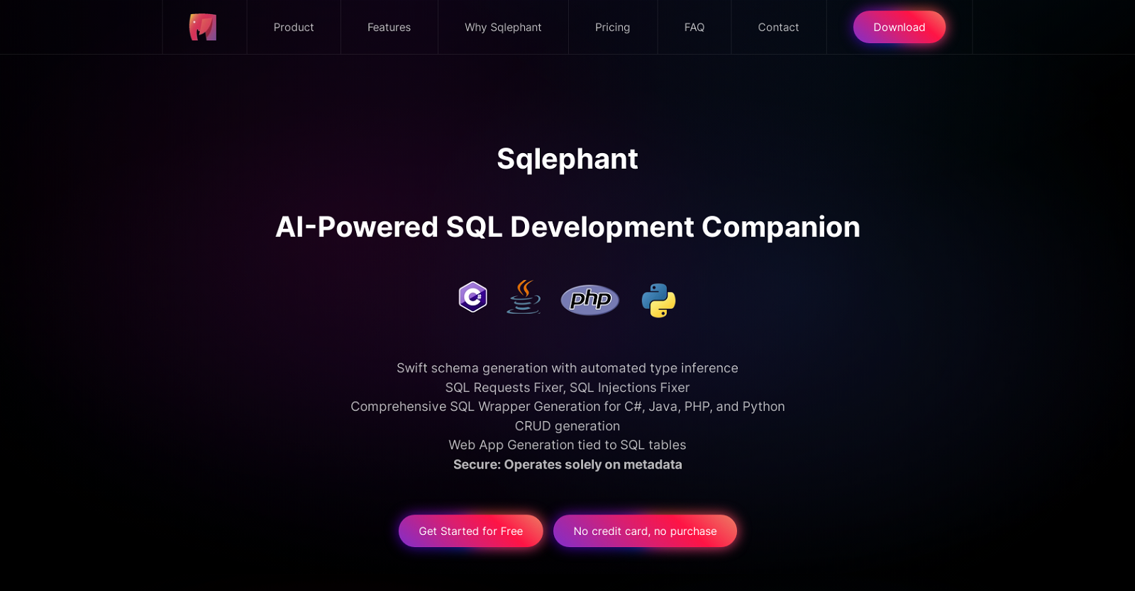 SQLephant website