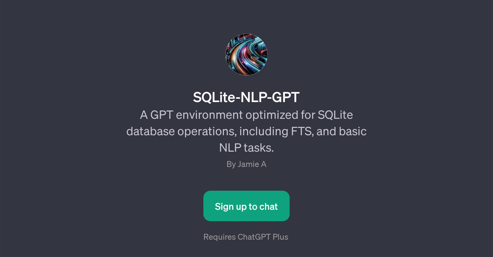 SQLite-NLP-GPT website