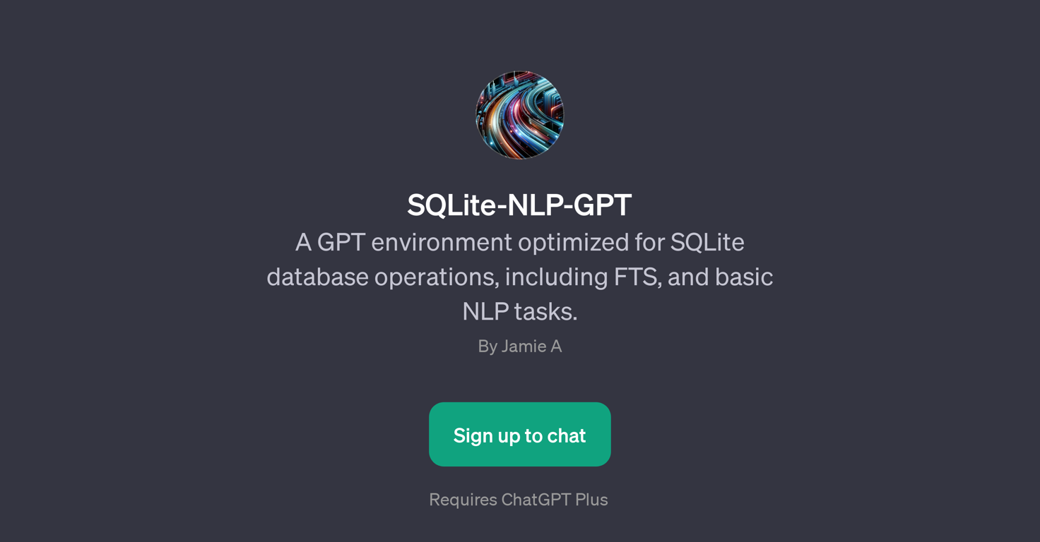 SQLite-NLP-GPT website