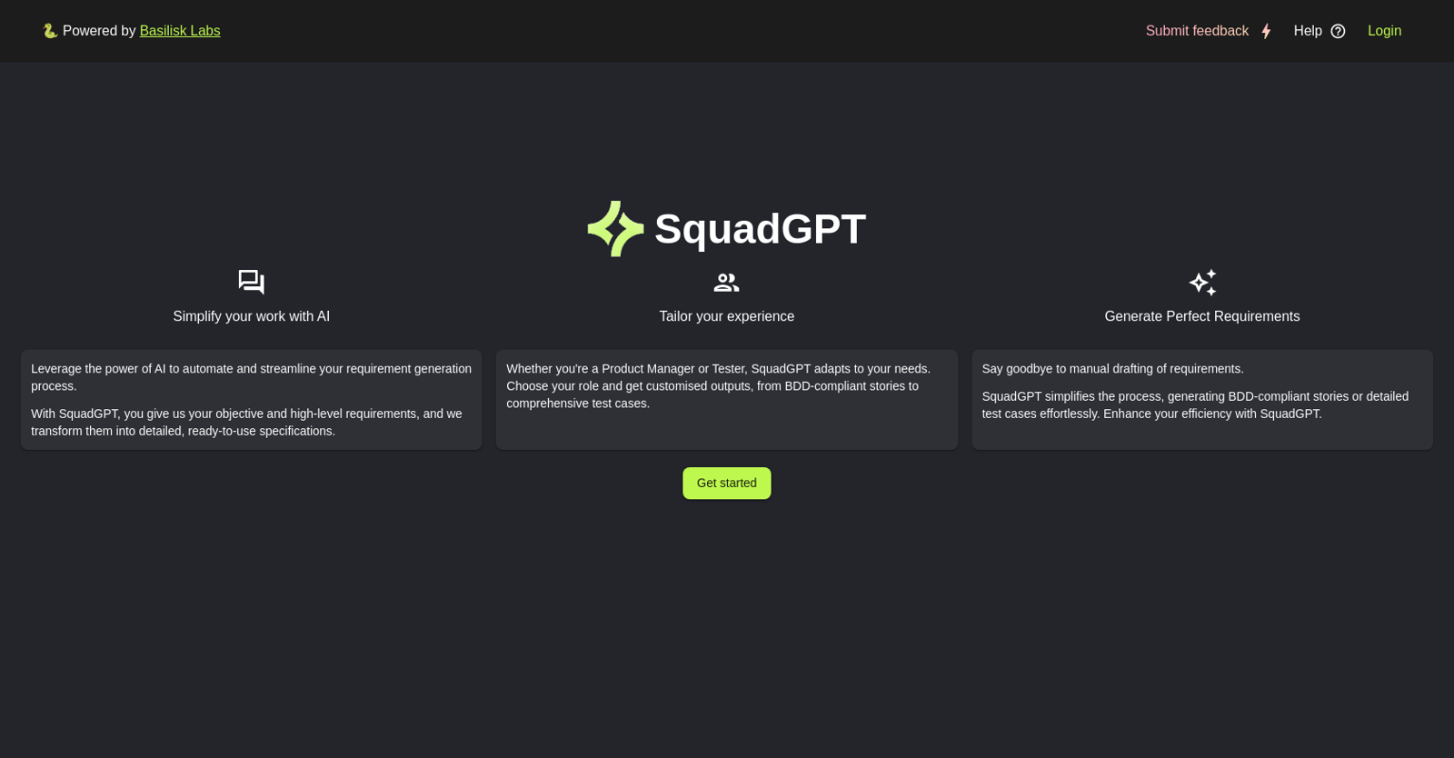 SquadGPT website