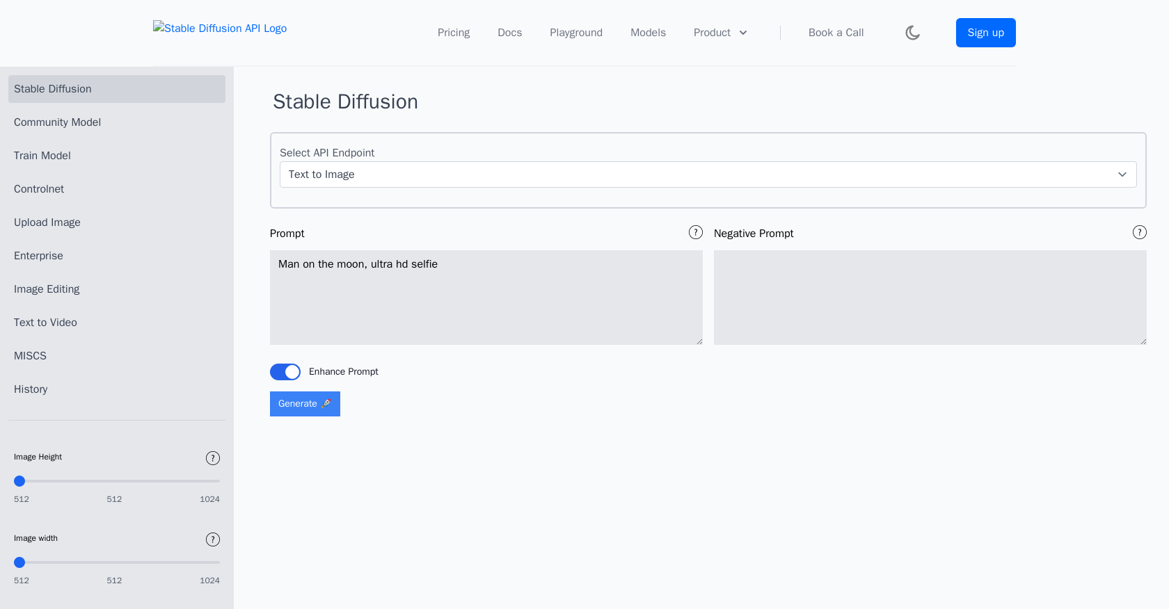 Stable Diffusion API