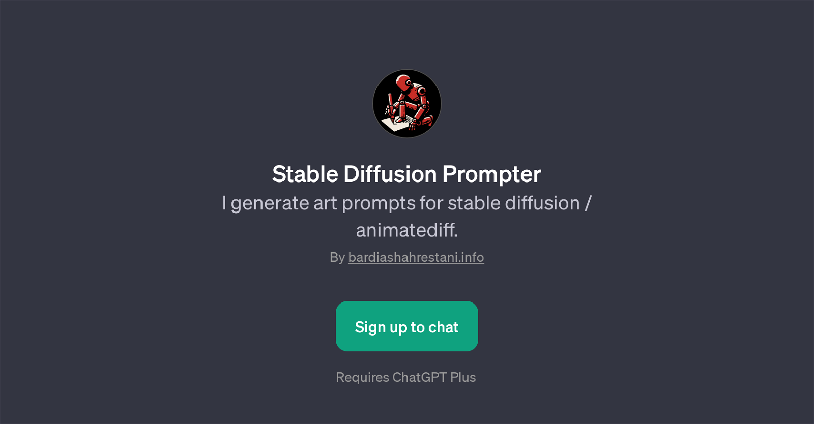 Stable Diffusion Prompter website