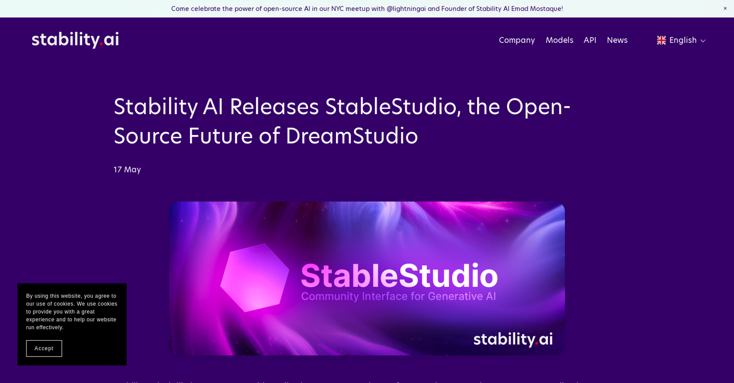 StableStudio website