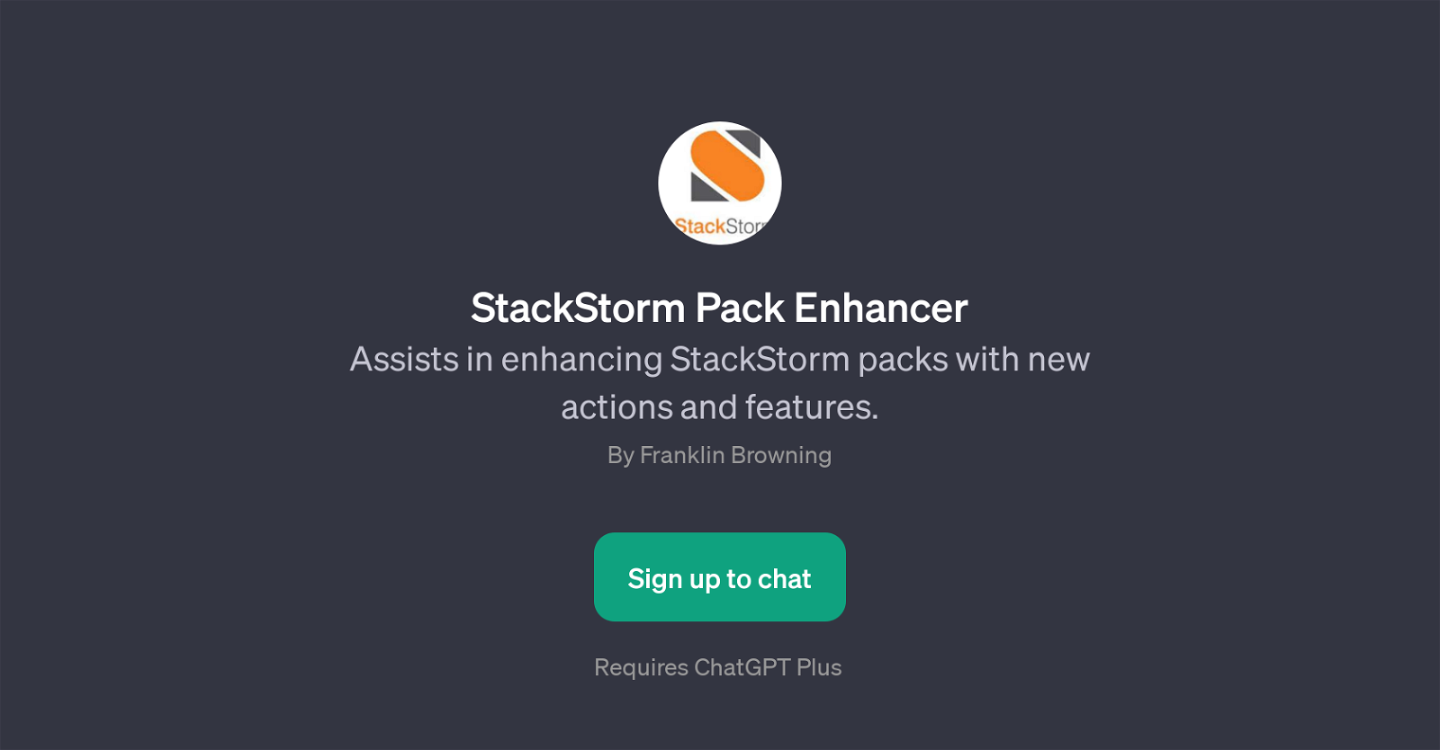 StackStorm Pack Enhancer website