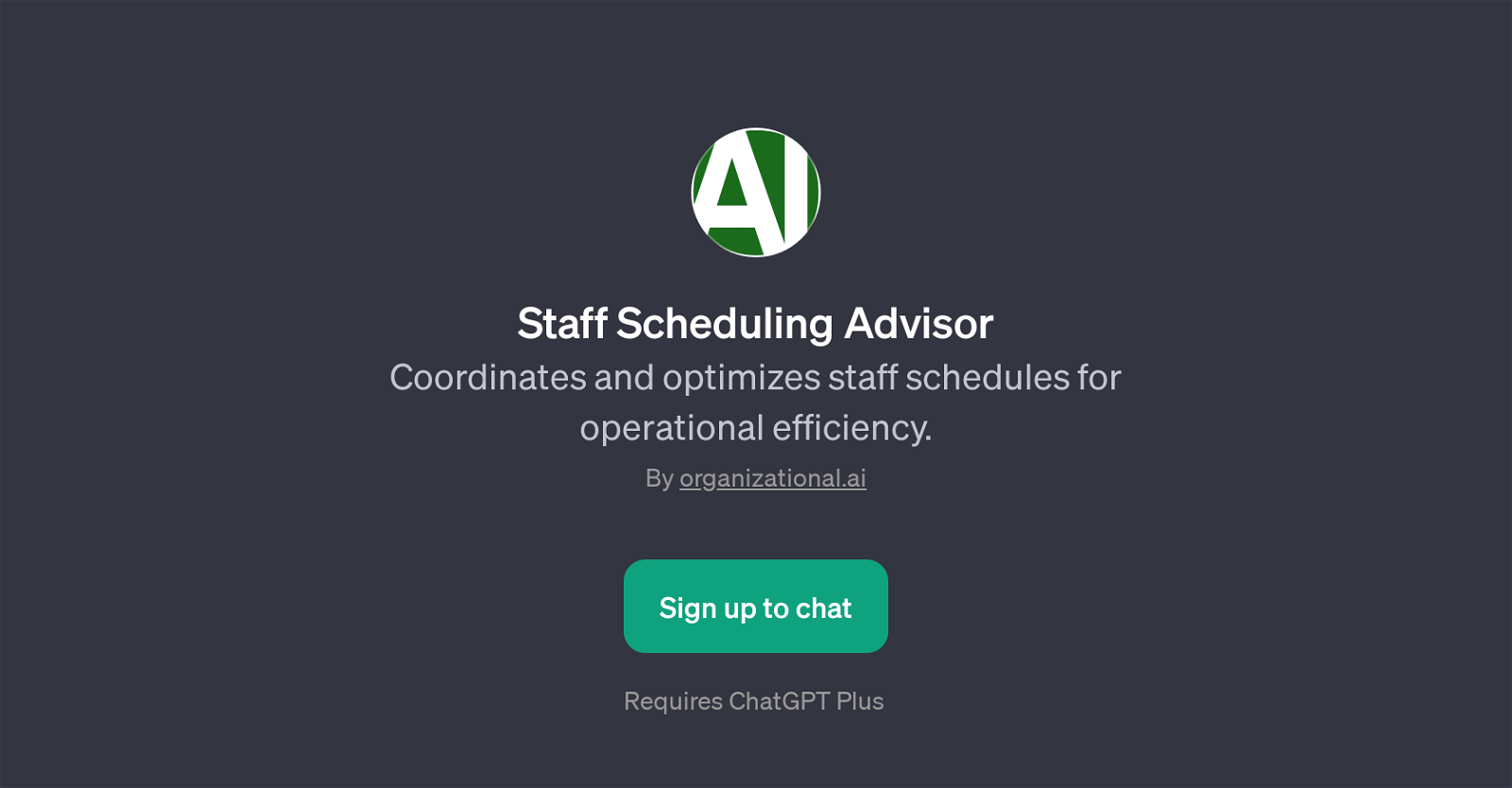 Staff Scheduling Advisor website