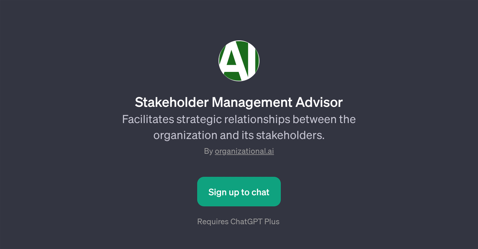 Stakeholder Management Advisor website
