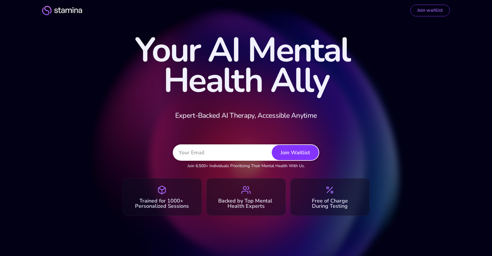 Stamina AI website