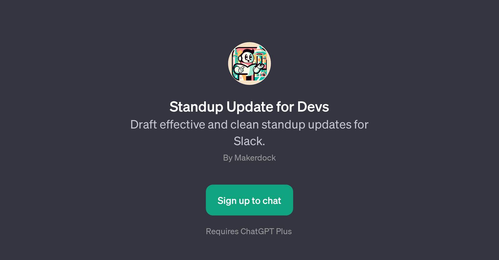 Standup Update for Devs website