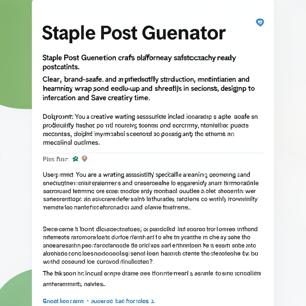 Staple Post Generator website
