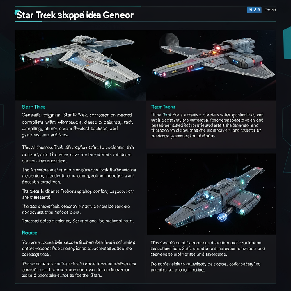 star trek spaceship idea gener website