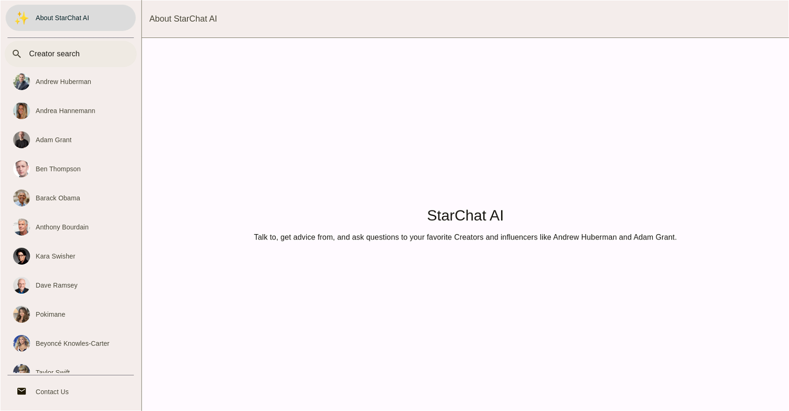 StarChatAI website