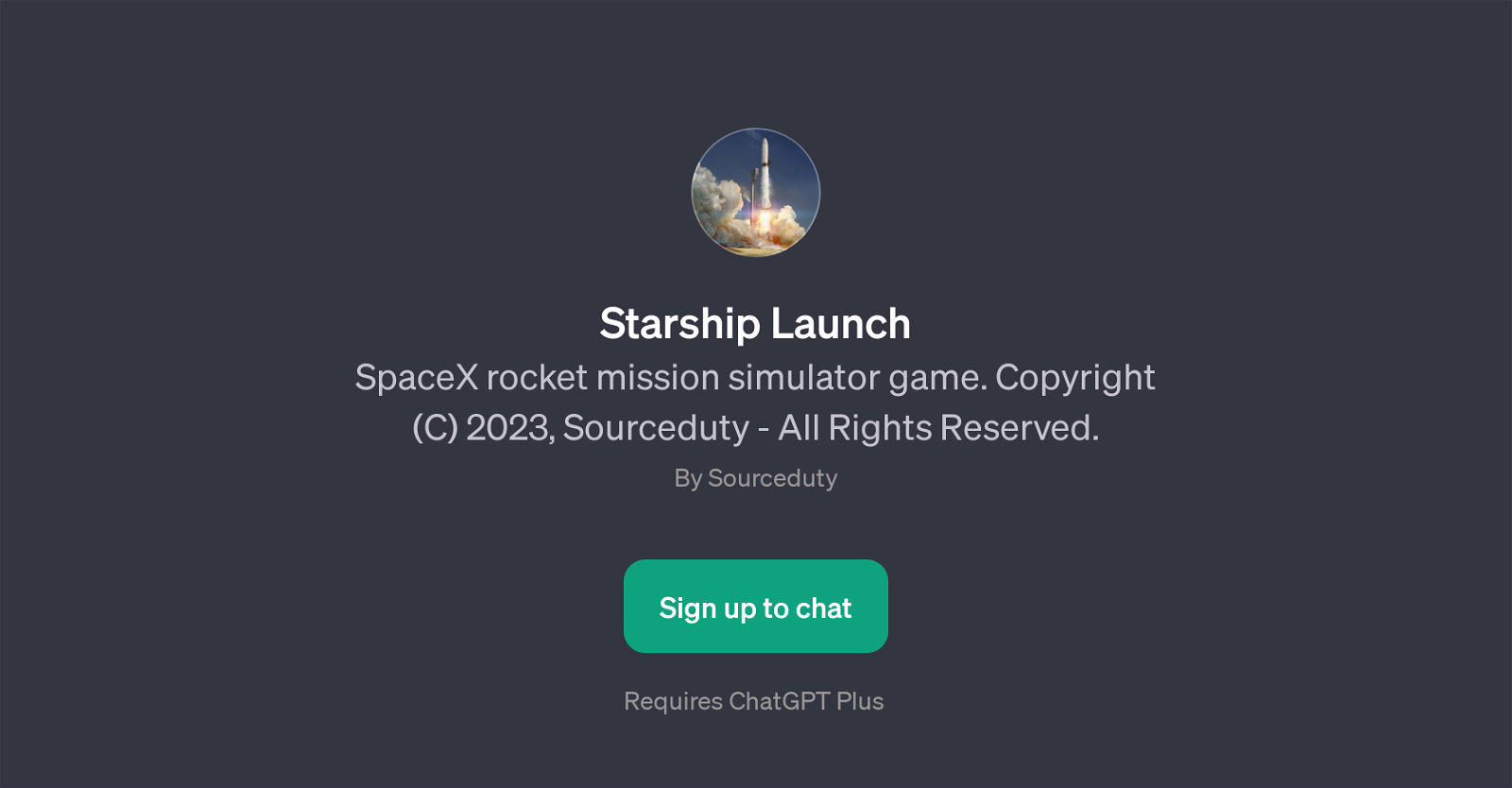 Starship Launch website