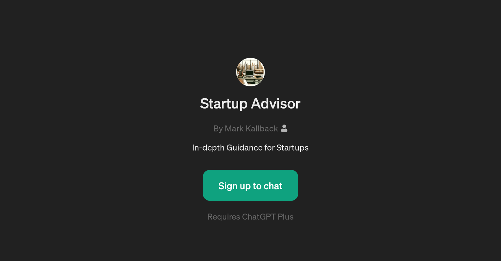 Startup Advisor website