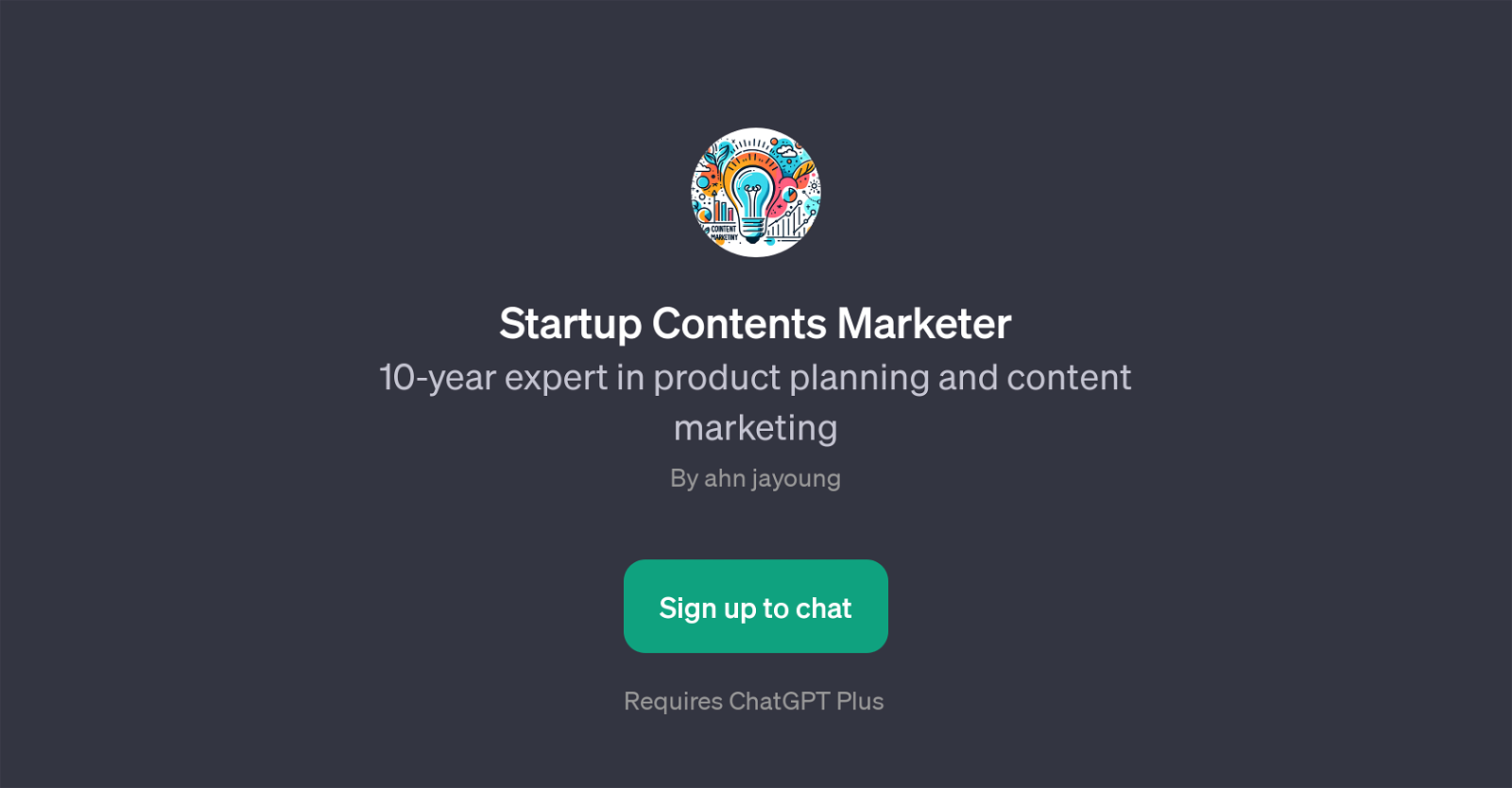 Startup Contents Marketer website