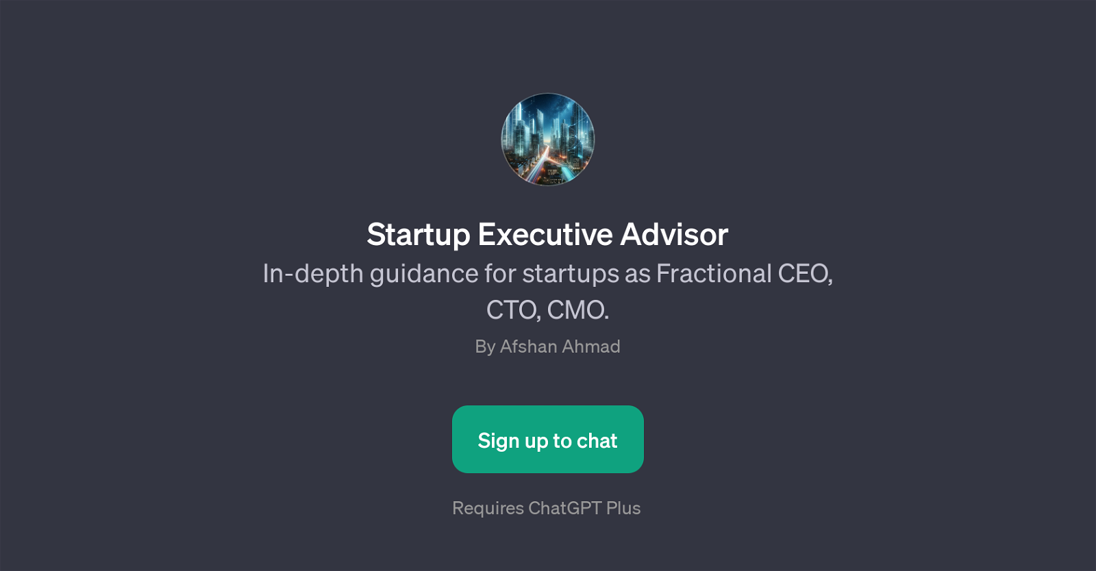 Startup Executive Advisor website