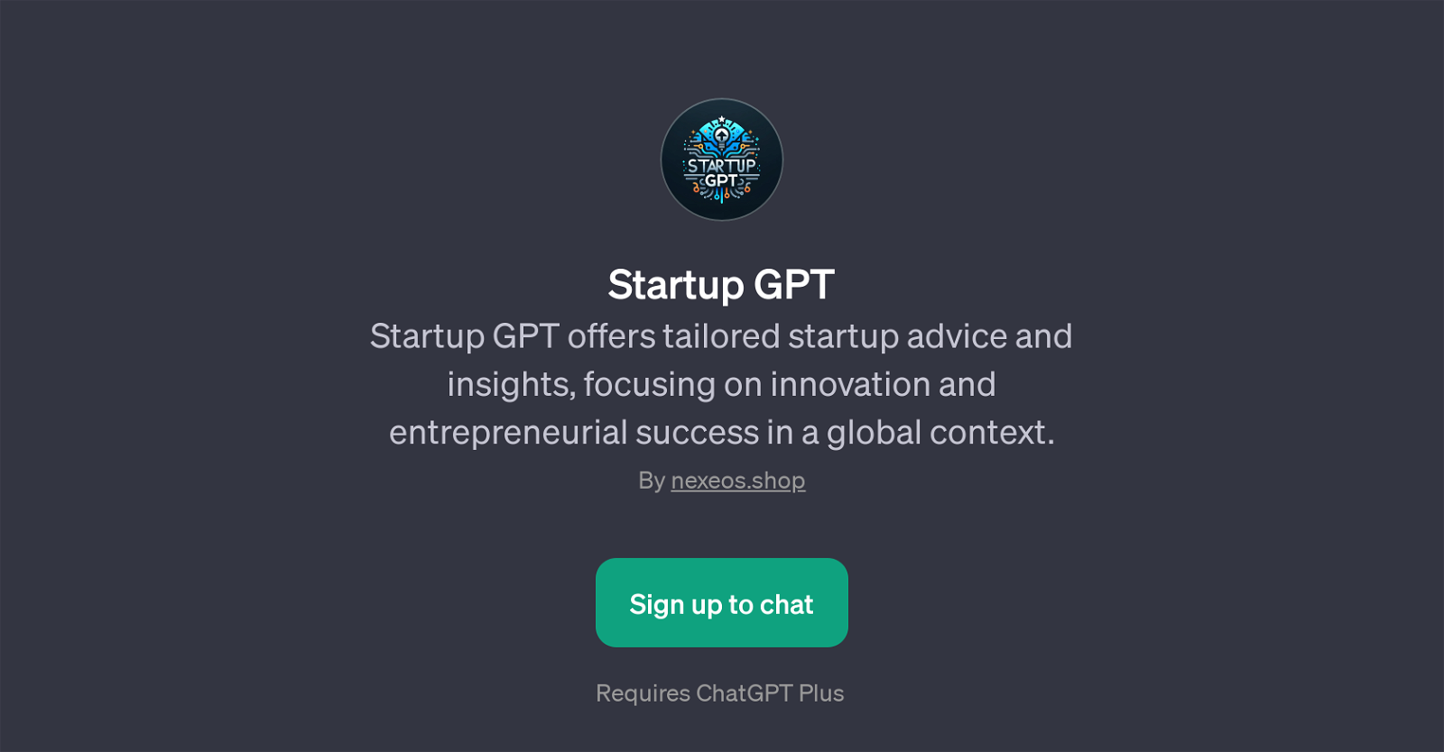 Startup GPT website